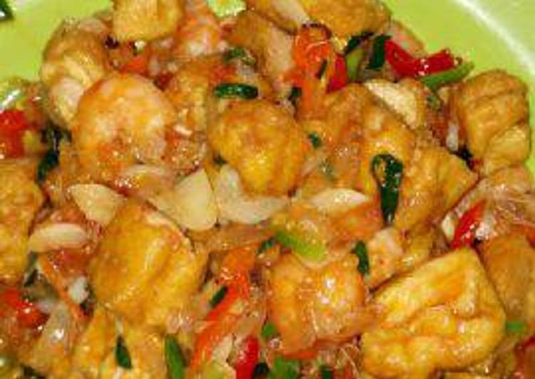 Udang tahu saos tiram