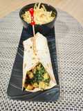 Burrito de pollo y espinacas