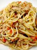 Espaguetis con Lomo Marinero