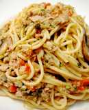 Espaguetis con Lomo Marinero
