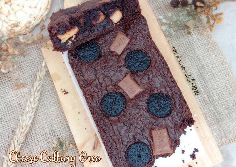 Cheese Cadbury Oreo Fudge Brownie