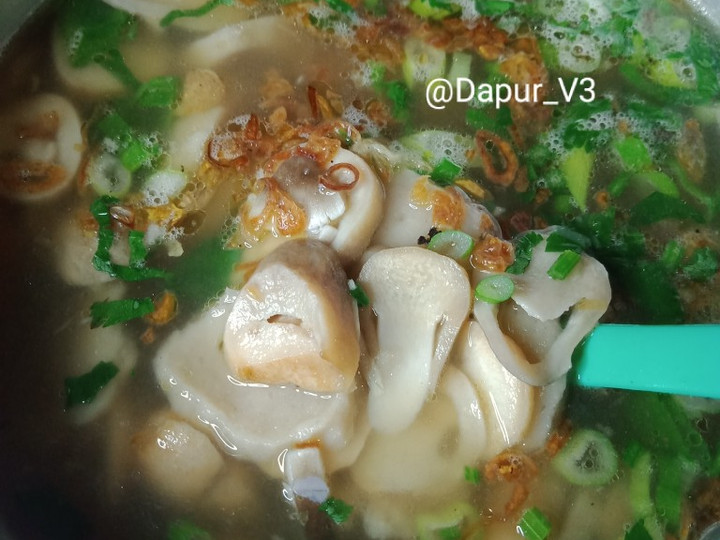 Resep Sup jamur dan bakso Anti Gagal