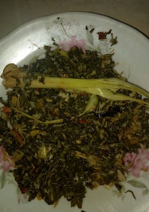 Foto resep Tumis Daun Singkong + Udang/Teri medan