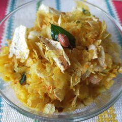 A picture of Papad-Poha.
