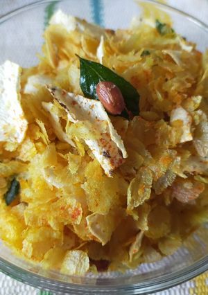 A picture of Papad-Poha.