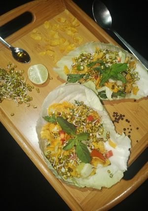 A picture of Sprout and Cornflakes Salad.