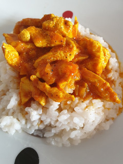 Una foto de Pavo al curry con leche de coco