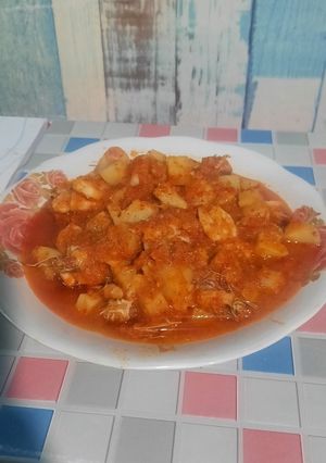 Foto resep Sambal goreng kentang + udang