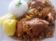 Una foto de tuco con carne de cerdo