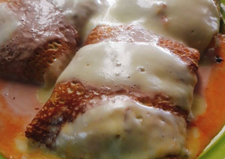 Crepes de espinaca y mozzarella