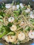 Shrimp and broccoli pasta