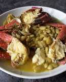 Verdinas con marisco
