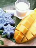 Butterfly Pea Mango Sticky Rice