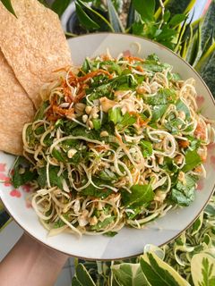 Hình của món Gỏi bắp chuối kiểu Măng Đen.