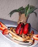 🍫 Waffles Deliciosos Con Choco Chips Y Frutillas 🍓