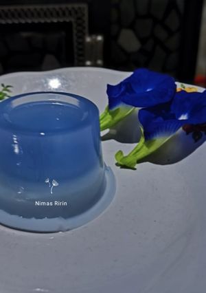 Foto resep Puding Bubur Sum-Sum Bunga Telang