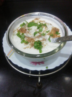A picture of Cucumber & Coriander leaves Raita.