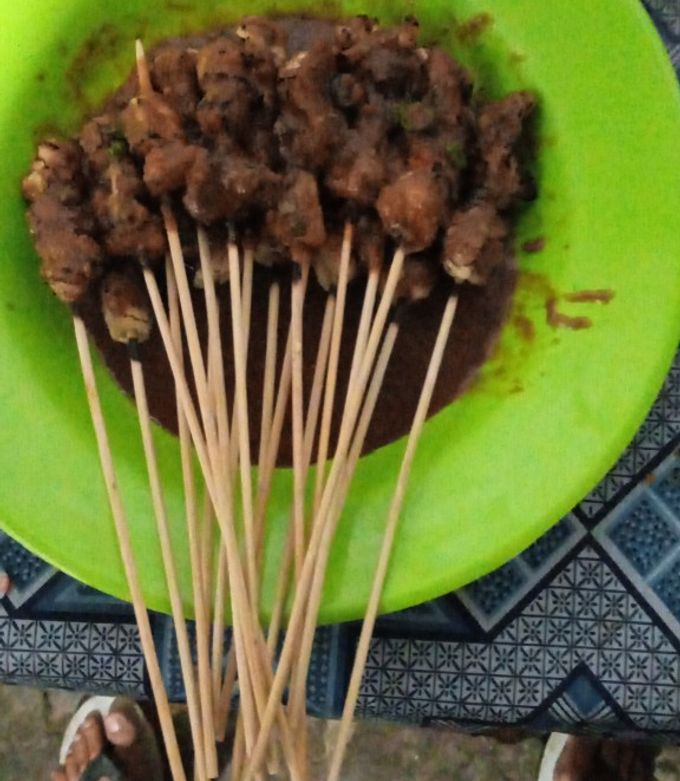Foto resep Sate ayam sederhana bumbu kacang