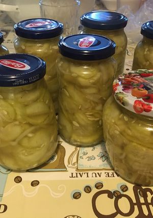A picture of Pickled cucumber salad.