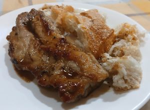 Una foto de Filetes de lagarto de cerdo a la plancha con aromas de Pedro Ximénez