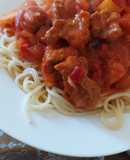 Estofado de Bondiola con spaghettis