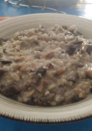 Una foto de Risotto de champiñones