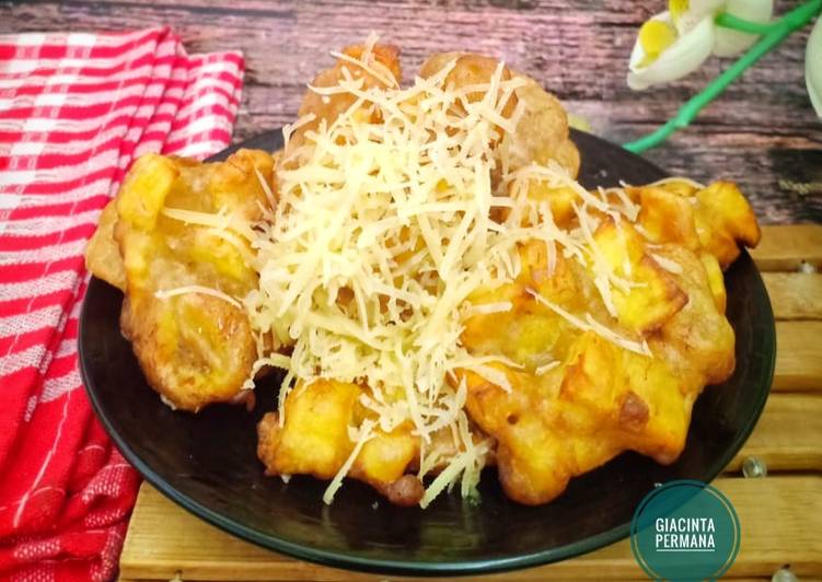 Pisang Goreng Nangka tabur keju