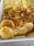 Baccalà al forno con le patate e il pangrattato