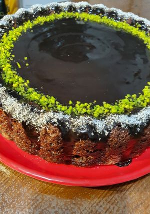 عکسی از دستور کیک خیس شکلاتی