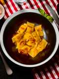Agnolotti del Plin farciti con Carbonara