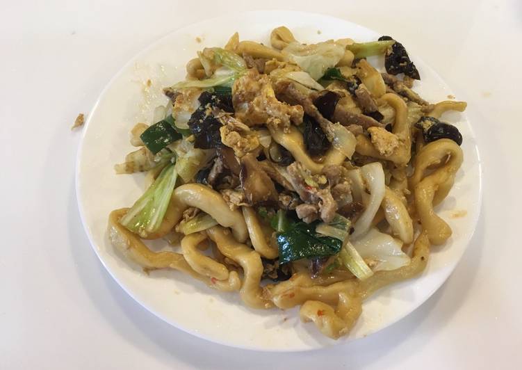 自製雞蛋麵-木須炒麵