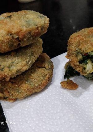 Una foto de Croquetas de espinacas y pollo