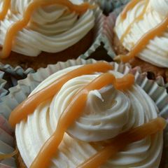 Vickys Banana Butterscotch Cupcakes, GF DF EF SF NF A picture of Vickys Banana Butterscotch Cupcakes, GF DF EF SF NF.