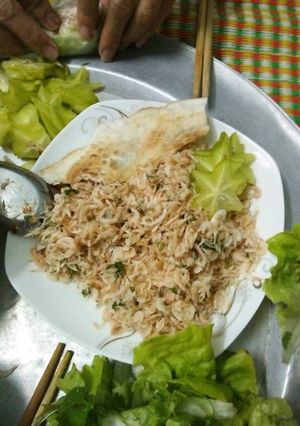 Hình của món Ruốc Rang Khế.