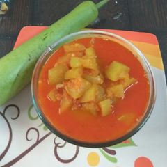 A picture of Masaledar Lauki ki sabzi bottle gourd.