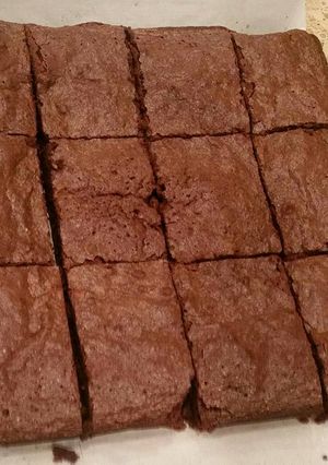 A picture of Easy Fudgy Brownies (Gluten Free or Regular).
