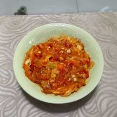 A picture of Telur ceplok asam manis.