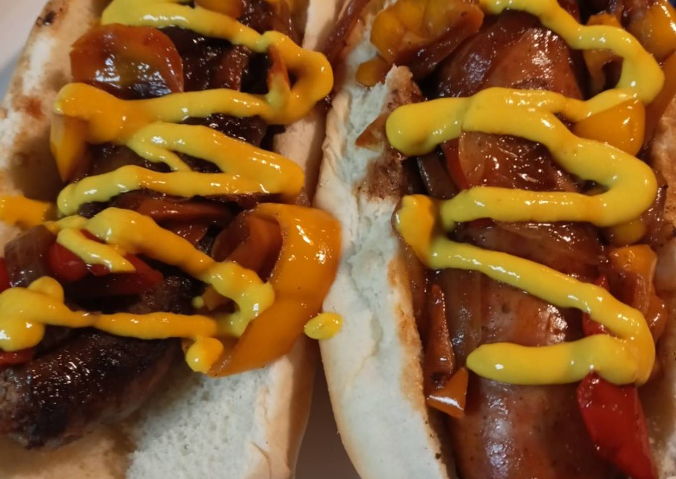 Just a Hankering for Sausage Onion Peppers Sandwich