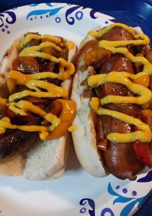 A picture of Just a Hankering for Sausage Onion Peppers Sandwich.