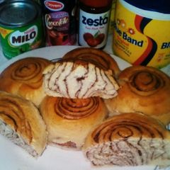 A picture of My zebra bun using jiko #Eldybreakfastcontest.
