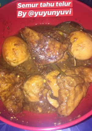 Foto resep Semur tahu telur