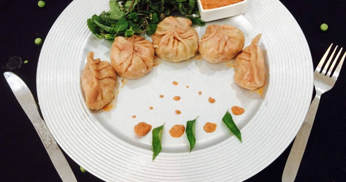 Soya granules stuffing Beetroot Momos Recipe by santoshbangar - Cookpad