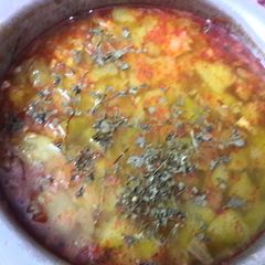 A picture of Lauki chana dal.