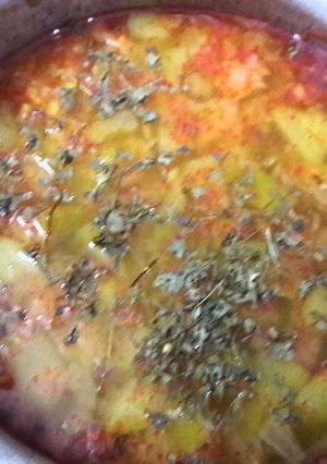 A picture of Lauki chana dal.
