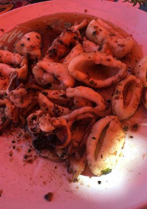 A picture of Calamari of squid.