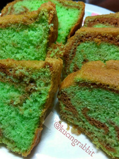 Foto resep Bolu Pandan Cokelat Simple, Lembut No BP/SP
