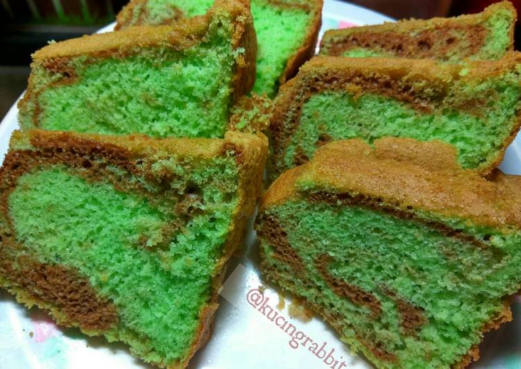 Bolu Pandan Cokelat Simple, Lembut No BP/SP