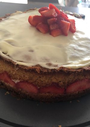 Une photo de Cheese - fraisier