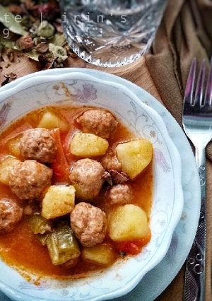 Foto resep Sebzeli sulu köfte (bakso kuah dg sayuran)