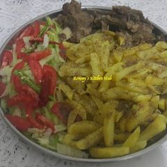 A picture of Spicy Fries with Beef in Vinegar.